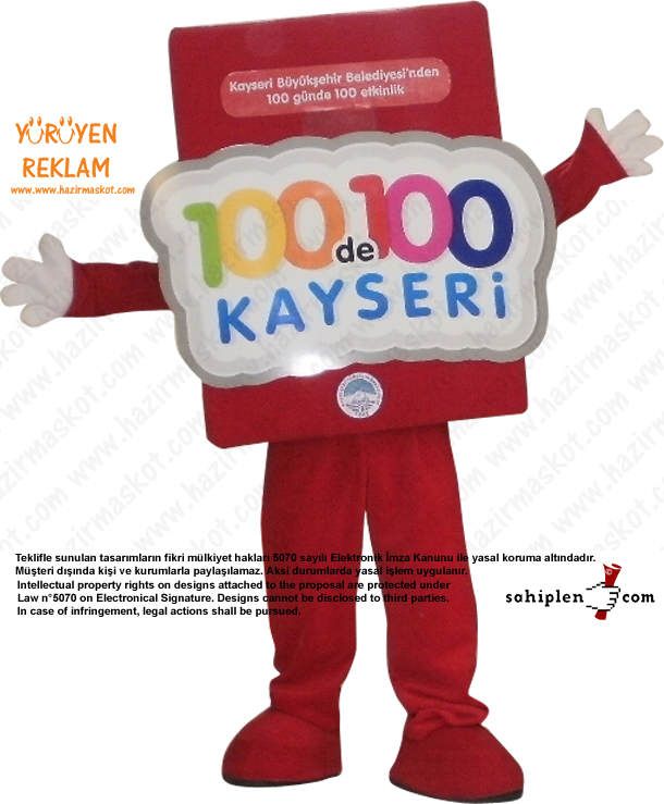 100de100 Kayseri Maskot maskot kostümü