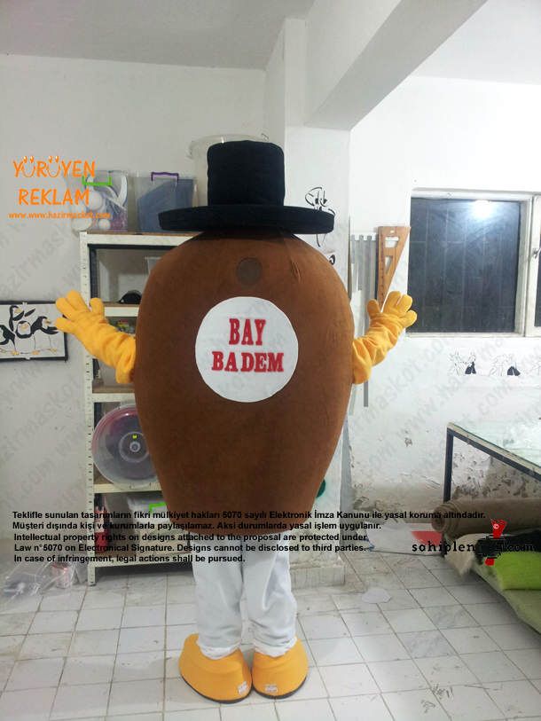 Bay Badem Maskotu maskot kostümü