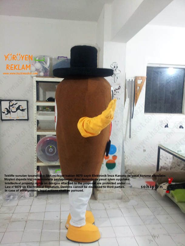 Bay Badem Maskotu maskot kostümü