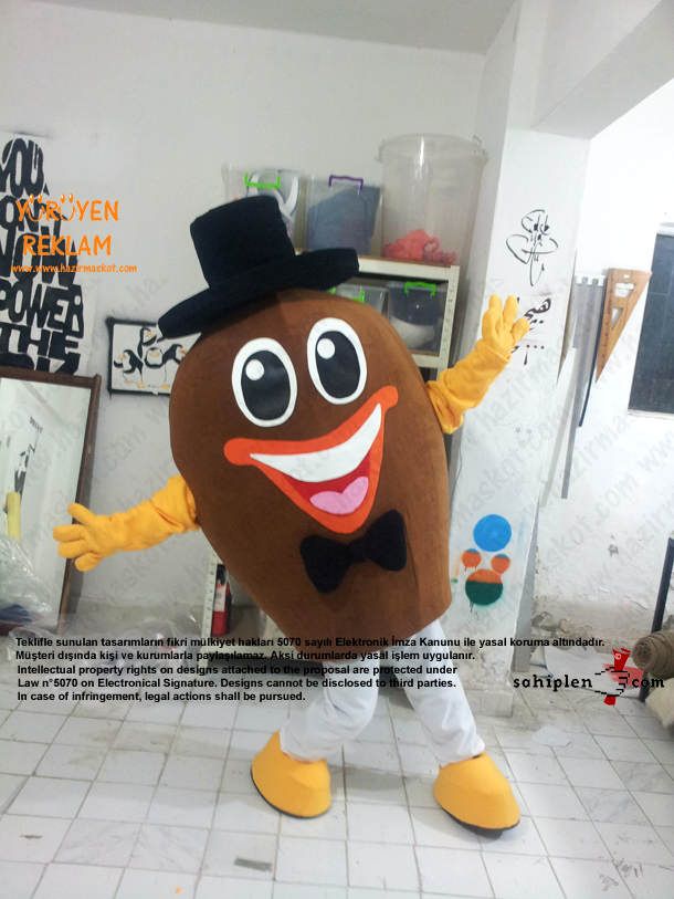 Bay Badem Maskotu maskot kostümü