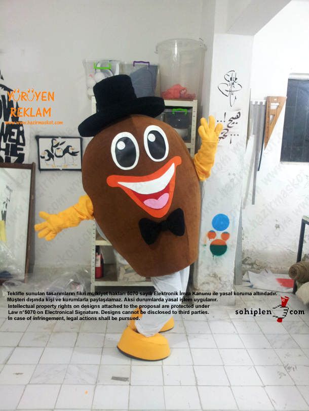 Bay Badem Maskotu maskot kostümü