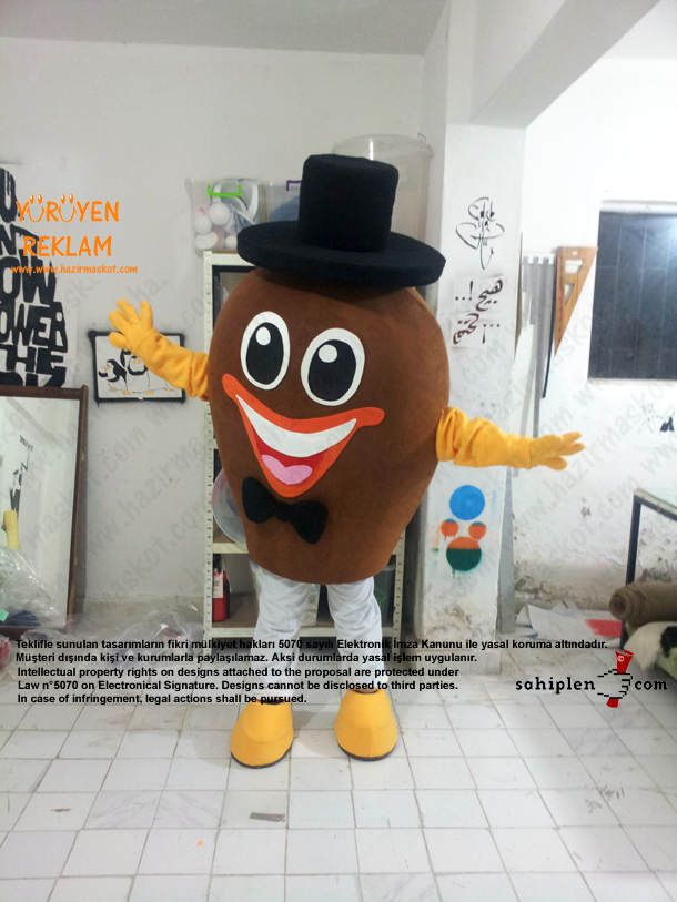 Bay Badem Maskotu maskot kostümü