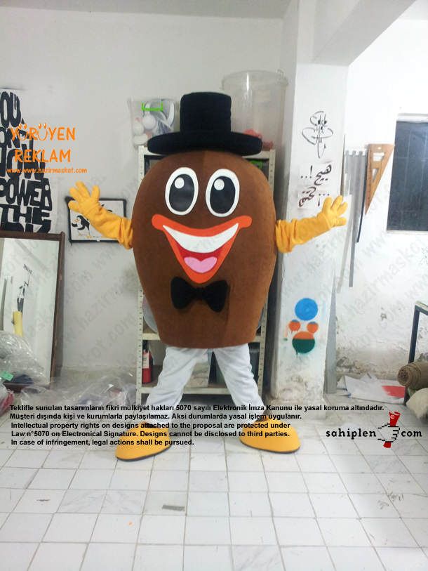 Bay Badem Maskotu maskot kostümü