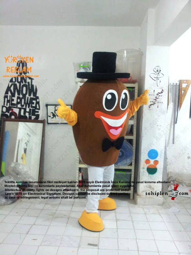 Bay Badem Maskotu maskot kostümü