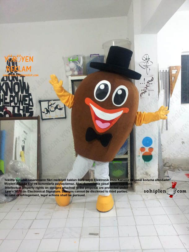 Bay Badem Maskotu maskot kostümü