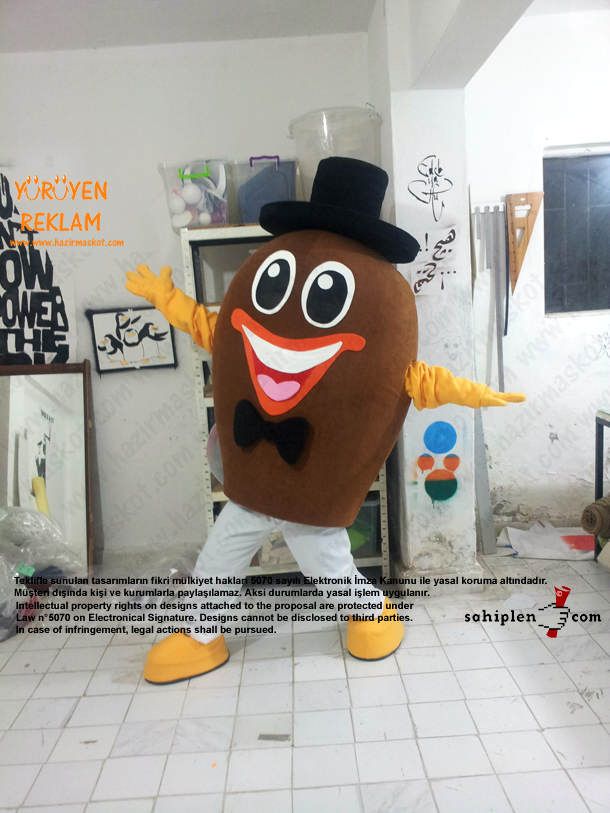 Bay Badem Maskotu maskot kostümü