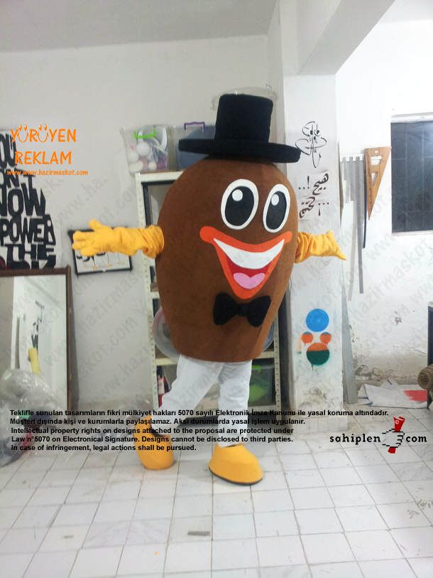 Bay Badem Maskotu maskot kostümü