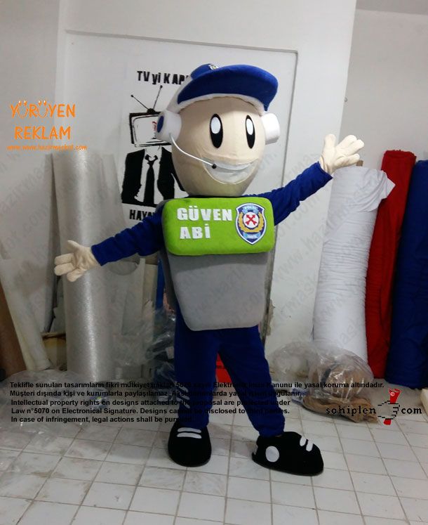 Polis Maskot / Güven Abi / Kanka Polis / Kırşehir Emniyet Müdürlüğü maskot kostümü