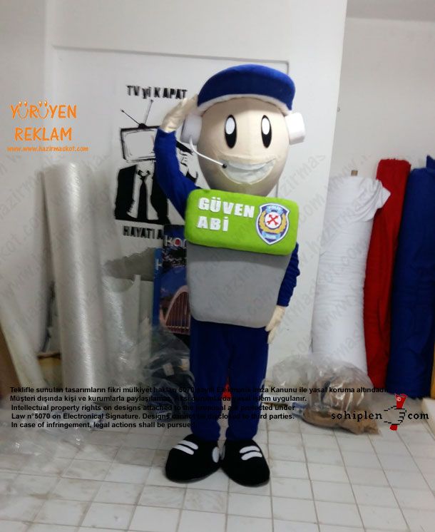 Polis Maskot / Güven Abi / Kanka Polis / Kırşehir Emniyet Müdürlüğü maskot kostümü