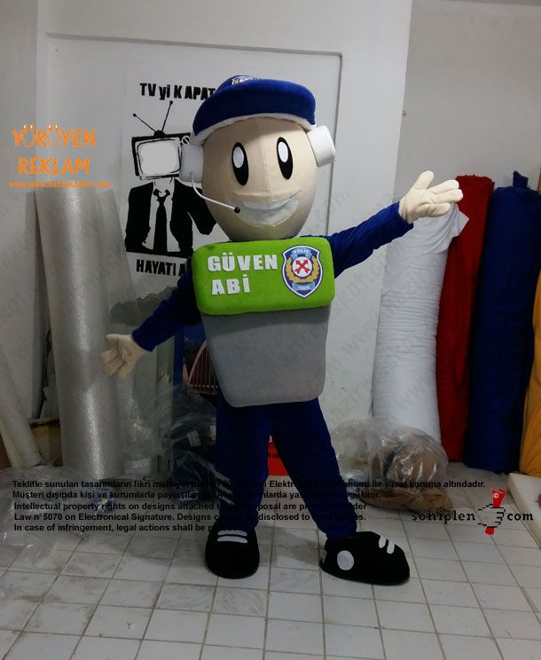 Polis Maskot / Güven Abi / Kanka Polis / Kırşehir Emniyet Müdürlüğü maskot kostümü