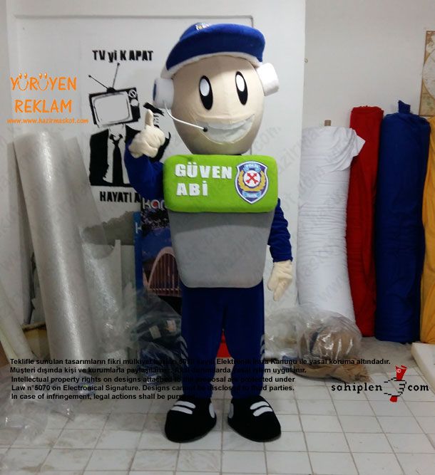 Polis Maskot / Güven Abi / Kanka Polis / Kırşehir Emniyet Müdürlüğü maskot kostümü