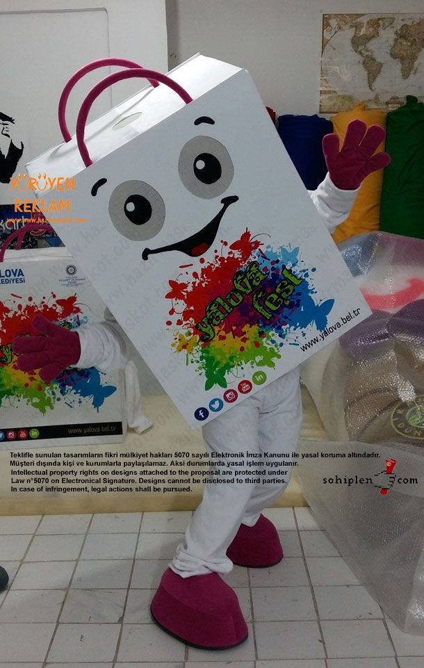 Yalova Alışveriş Festivali Çanta Maskot maskot kostümü