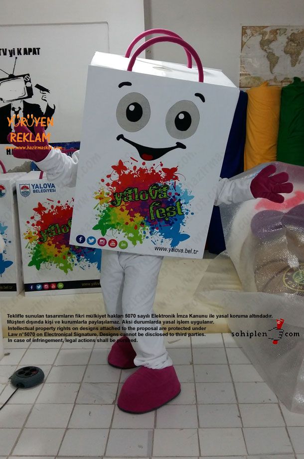 Yalova Alışveriş Festivali Çanta Maskot maskot kostümü