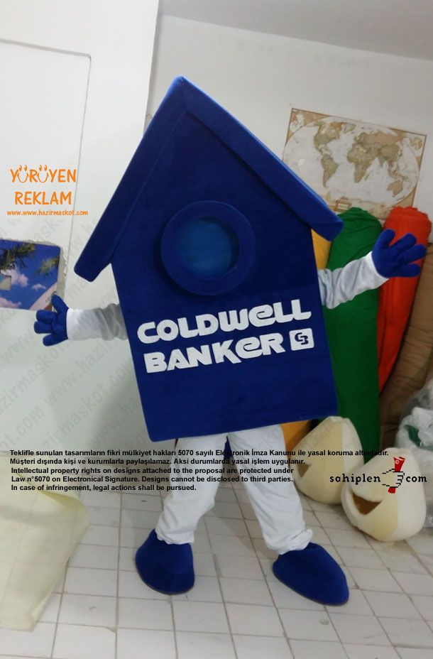 Coldwell Ev Maskotu maskot kostümü