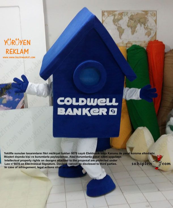 Coldwell Ev Maskotu maskot kostümü
