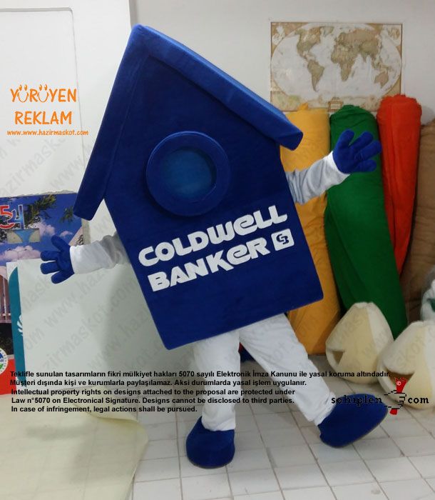 Coldwell Ev Maskotu maskot kostümü