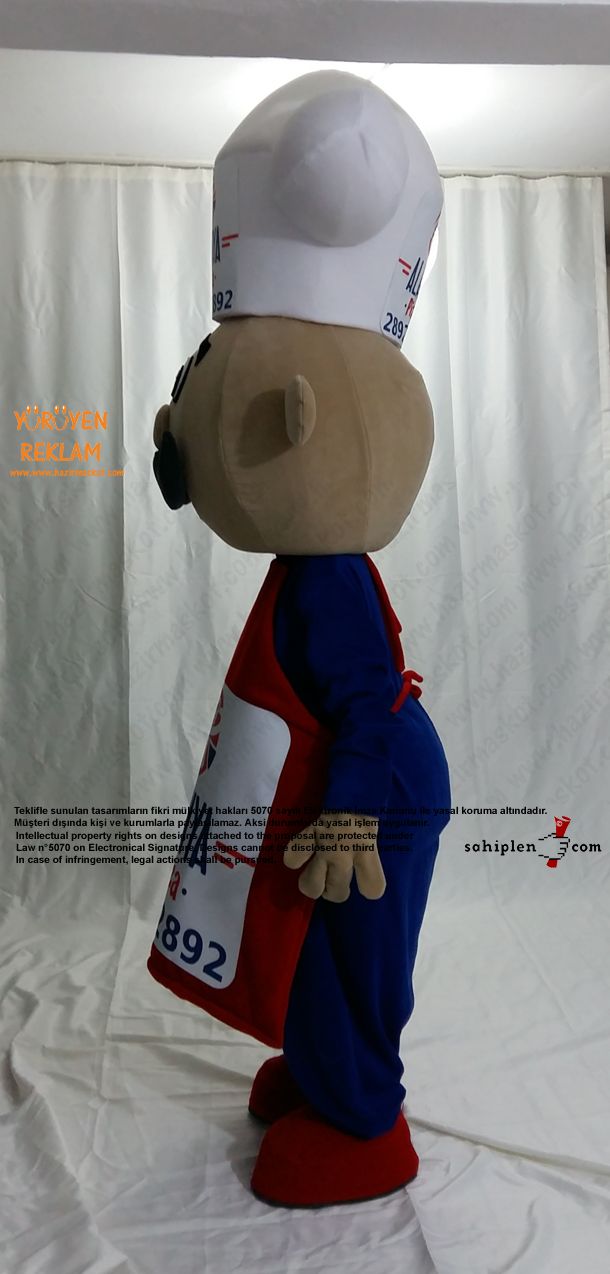 Pizza Ustası Maskot Kotümü / Alanya Pizza Danimarka maskot kostümü