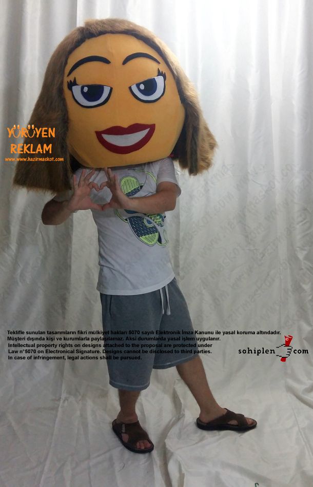 Emoji Maskot / Tambu Klavye maskot kostümü