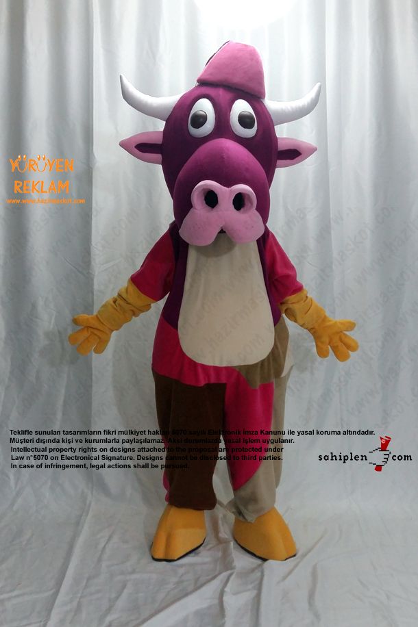 İnek Maskotu maskot kostümü