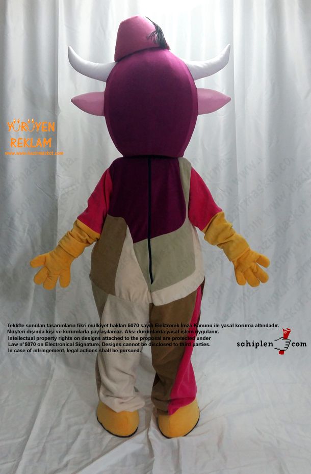 İnek Maskotu maskot kostümü