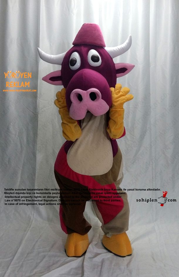 İnek Maskotu maskot kostümü