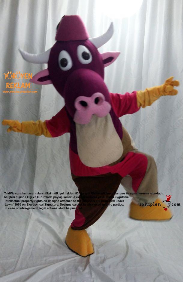 İnek Maskotu maskot kostümü