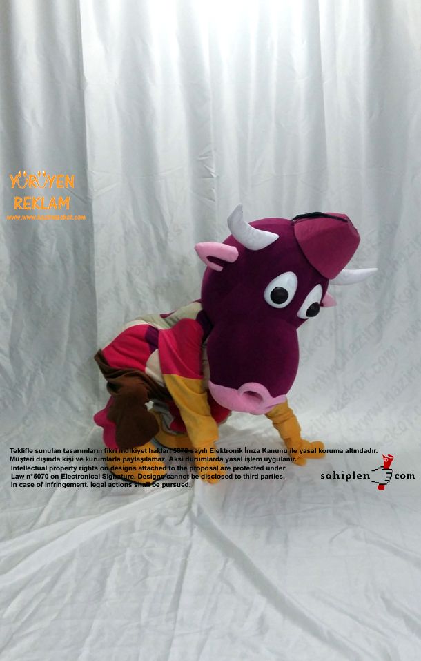 İnek Maskotu maskot kostümü
