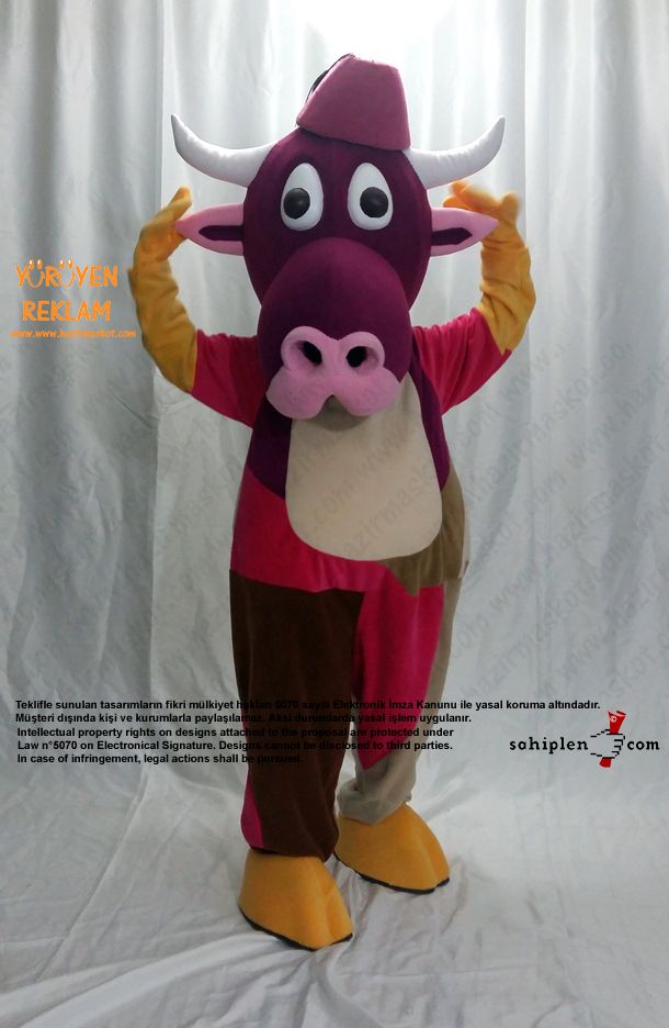 İnek Maskotu maskot kostümü