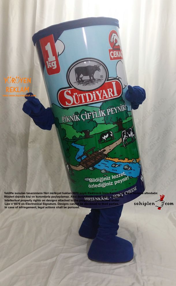 Peynir Kutusu Maskot kostümü / Süt Diyarı / Danimarka maskot kostümü