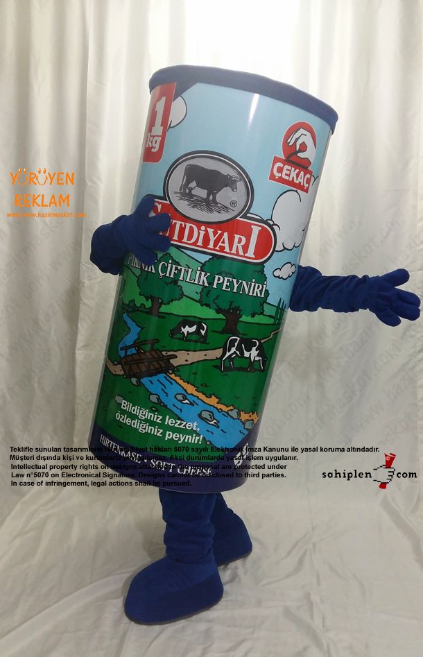 Peynir Kutusu Maskot kostümü / Süt Diyarı / Danimarka maskot kostümü
