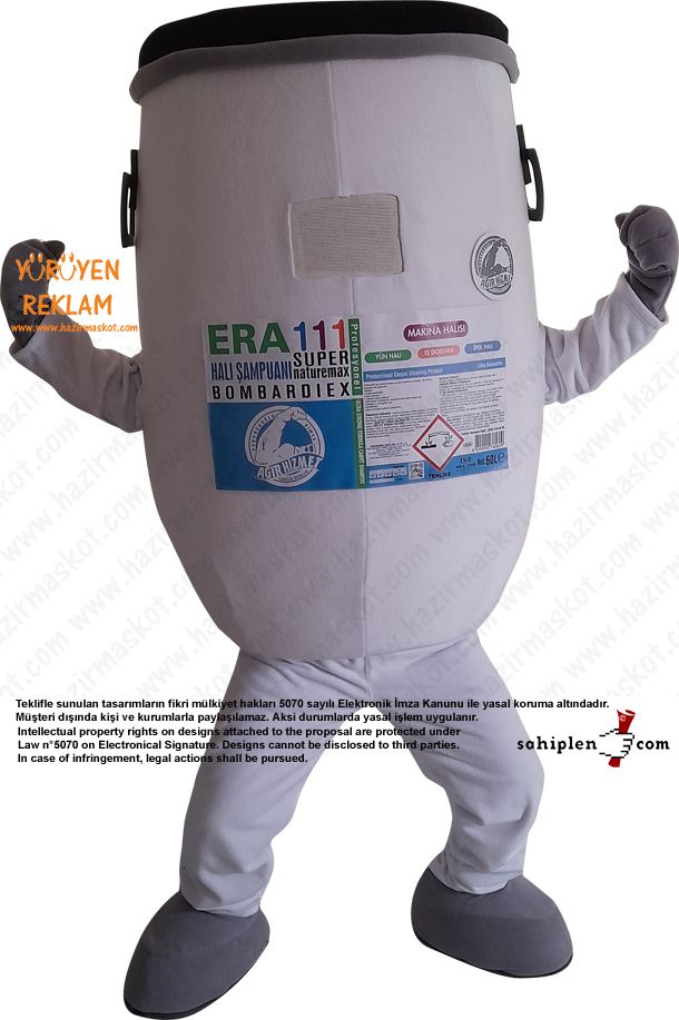 Bidon Maksot Kostümü / ERA111 Halı Şampuanı maskot kostümü