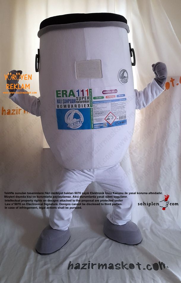 Bidon Maksot Kostümü / ERA111 Halı Şampuanı maskot kostümü