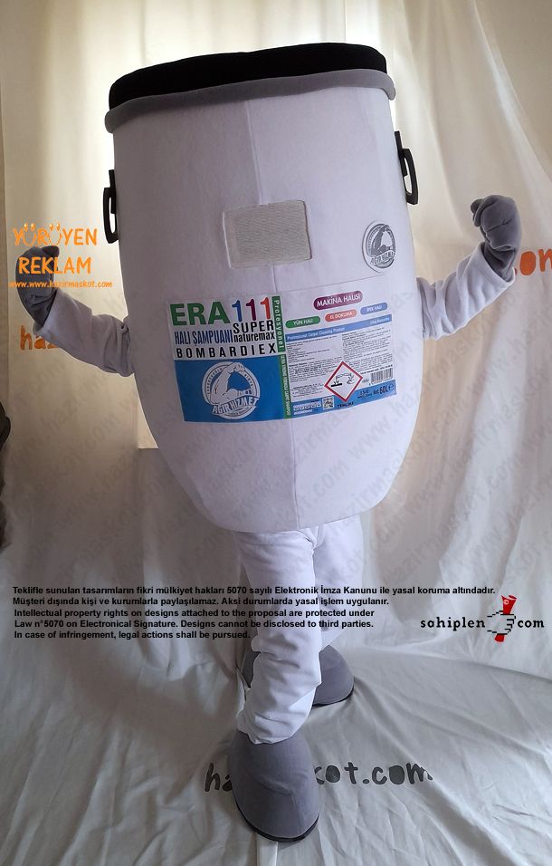 Bidon Maksot Kostümü / ERA111 Halı Şampuanı maskot kostümü