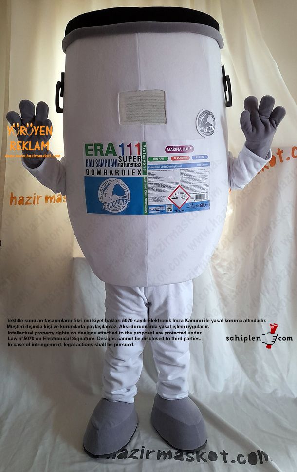 Bidon Maksot Kostümü / ERA111 Halı Şampuanı maskot kostümü