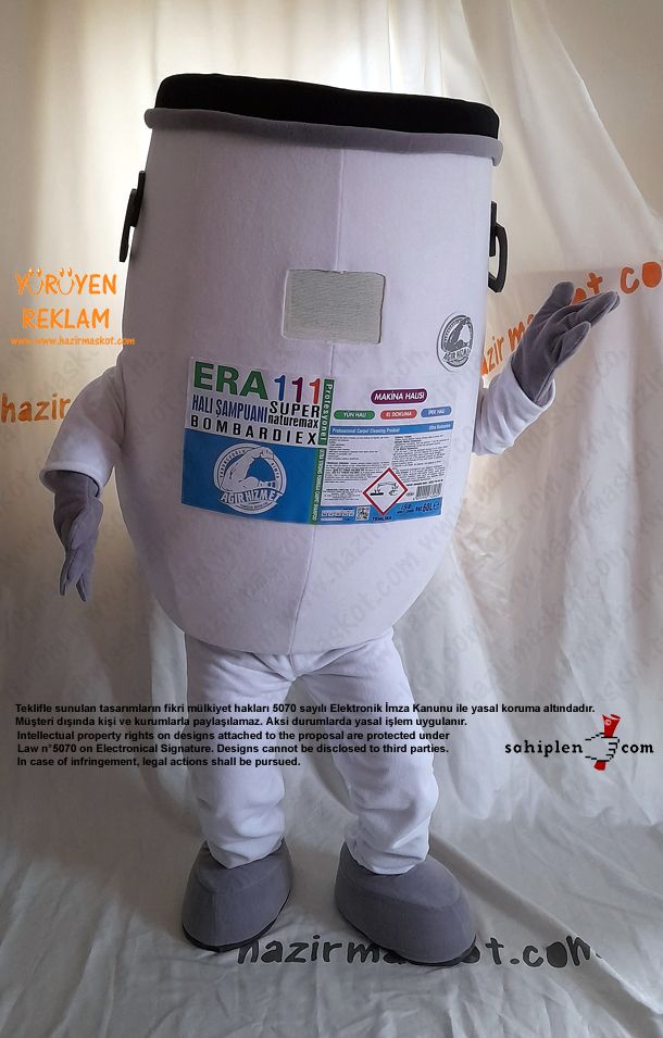 Bidon Maksot Kostümü / ERA111 Halı Şampuanı maskot kostümü