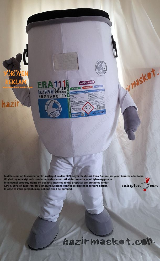 Bidon Maksot Kostümü / ERA111 Halı Şampuanı maskot kostümü