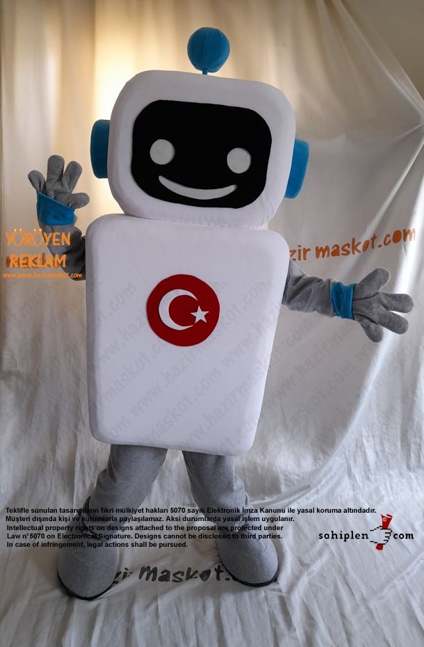 Robot Maskot Kostümü / Bilge Çocuk / TÜBİTAK maskot kostümü