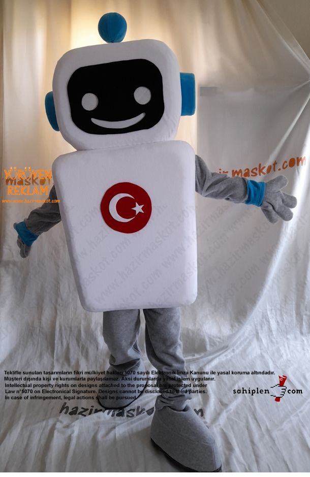 Robot Maskot Kostümü / Bilge Çocuk / TÜBİTAK maskot kostümü