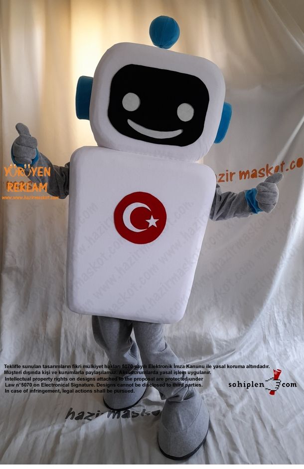 Robot Maskot Kostümü / Bilge Çocuk / TÜBİTAK maskot kostümü