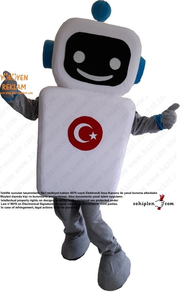 Robot Maskot Kostümü / Bilge Çocuk / TÜBİTAK maskot kostümü
