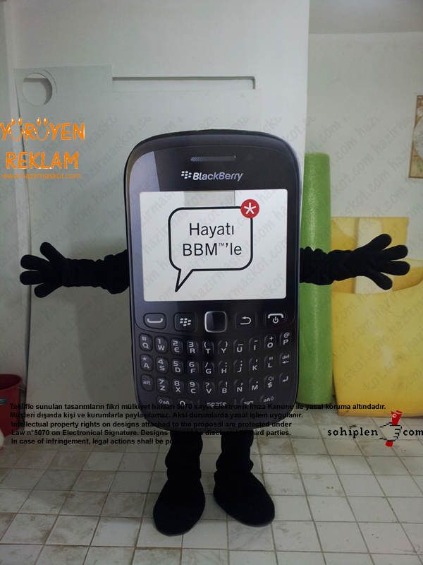 BlackBerry Telefon Maskot Kostümü maskot kostümü