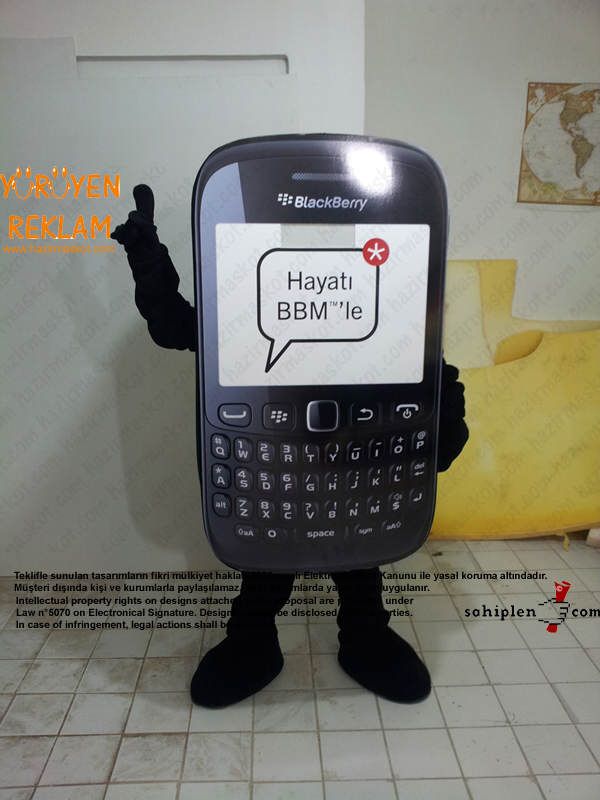 BlackBerry Telefon Maskot Kostümü maskot kostümü