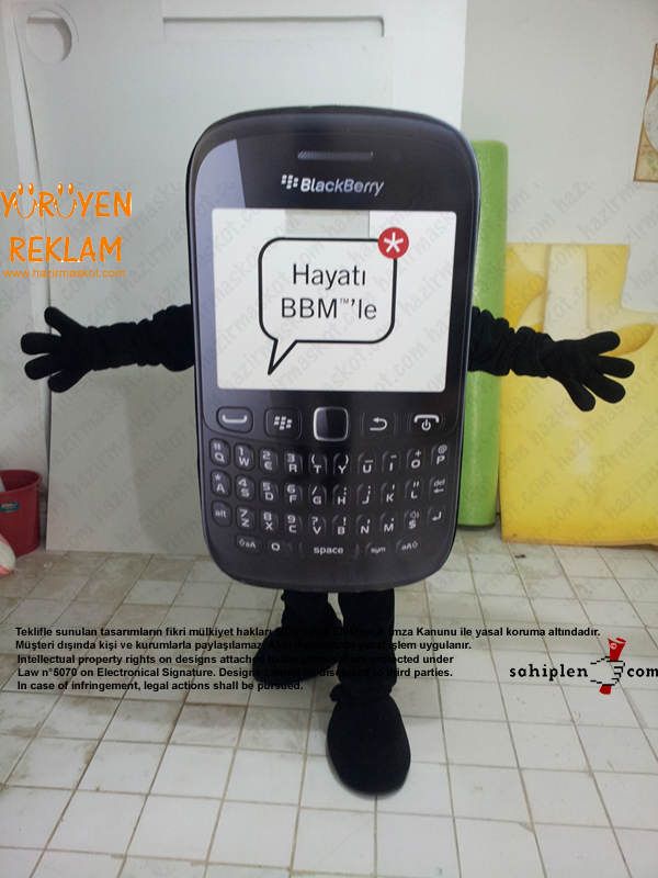 BlackBerry Telefon Maskot Kostümü maskot kostümü