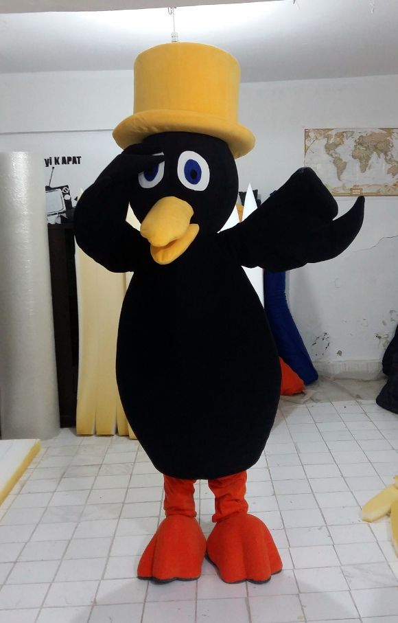 Kuzgun Maskot Kostümü / Eğitimciler Koleji maskot kostümü