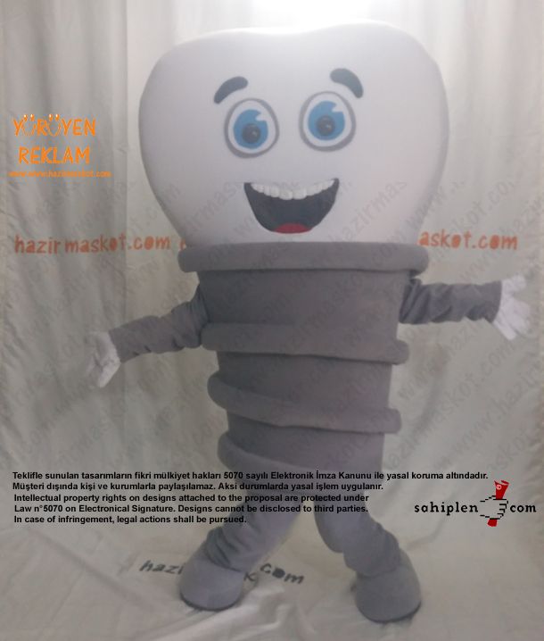 Diş İmplant Maskotu / Osstem maskot kostümü