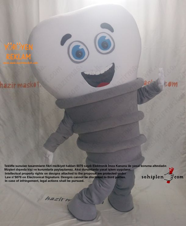 Diş İmplant Maskotu / Osstem maskot kostümü