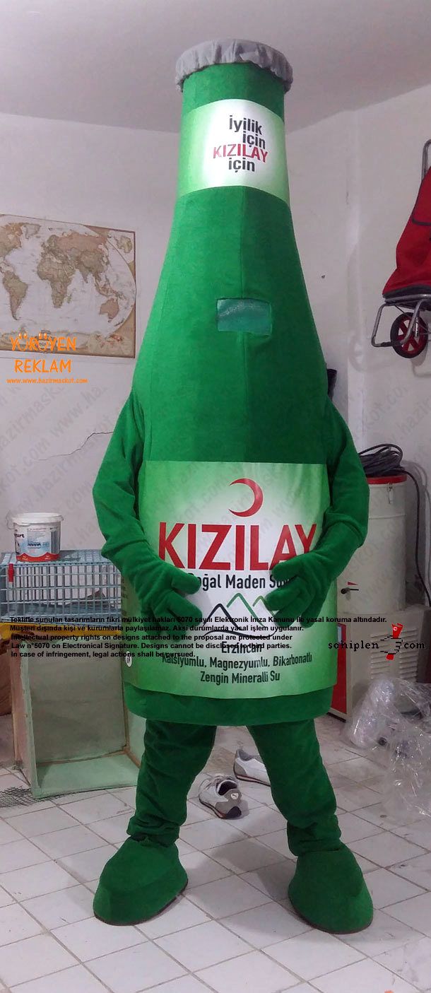 Kızılay Soda Şişesi Maskot Kotümü maskot kostümü