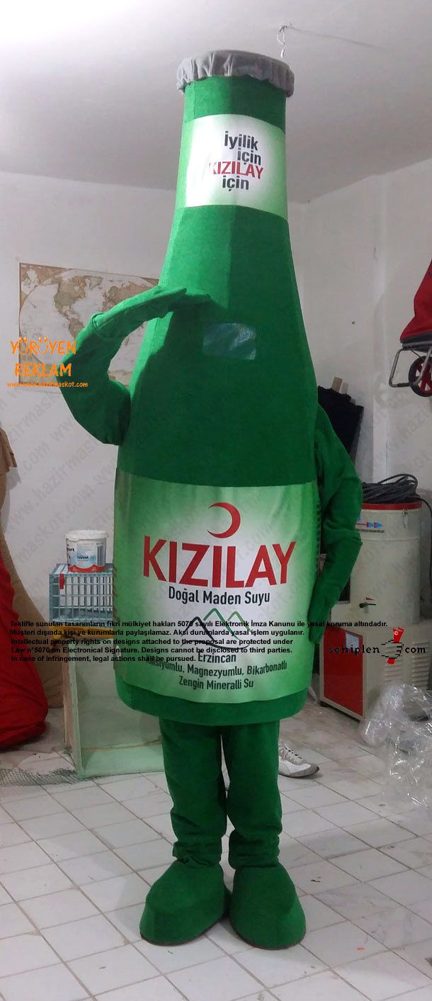 Kızılay Soda Şişesi Maskot Kotümü maskot kostümü