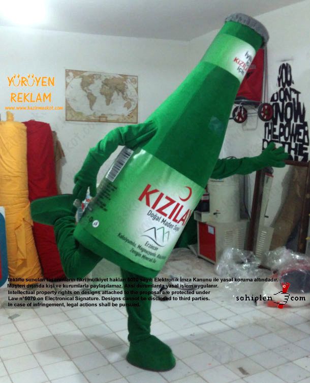 Kızılay Soda Şişesi Maskot Kotümü maskot kostümü