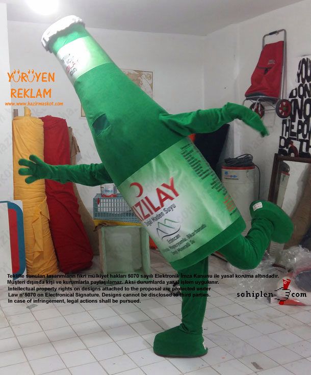 Kızılay Soda Şişesi Maskot Kotümü maskot kostümü